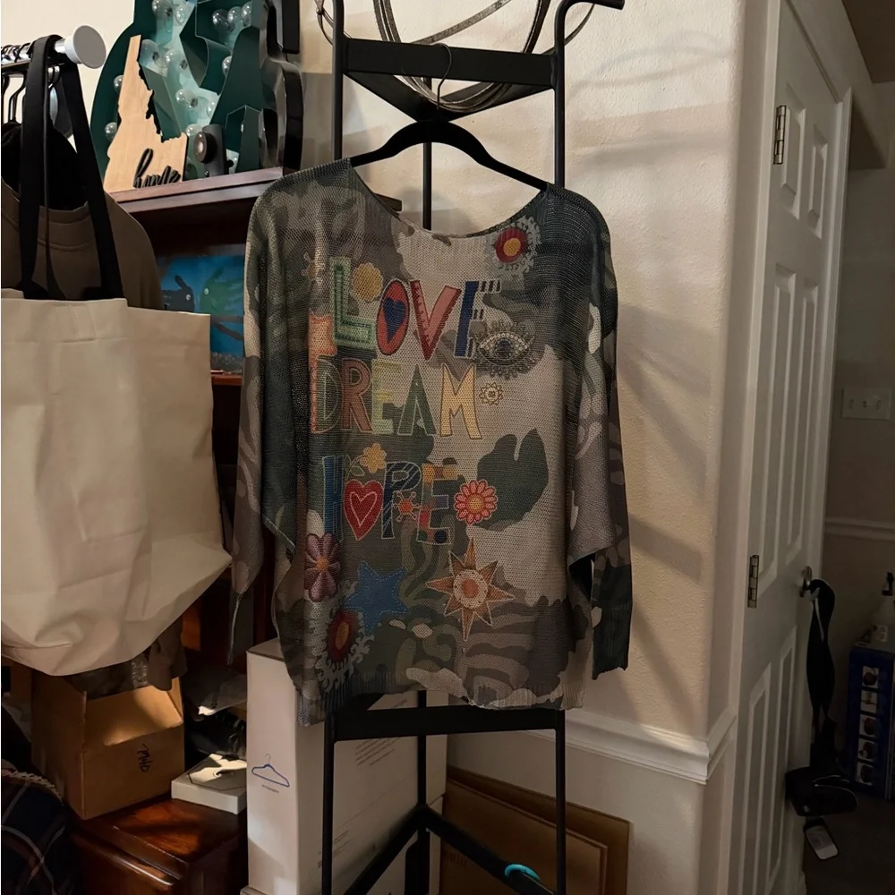 Dreamy Floral Long Sleeve Top - Multicolor - Picture 1 of 4